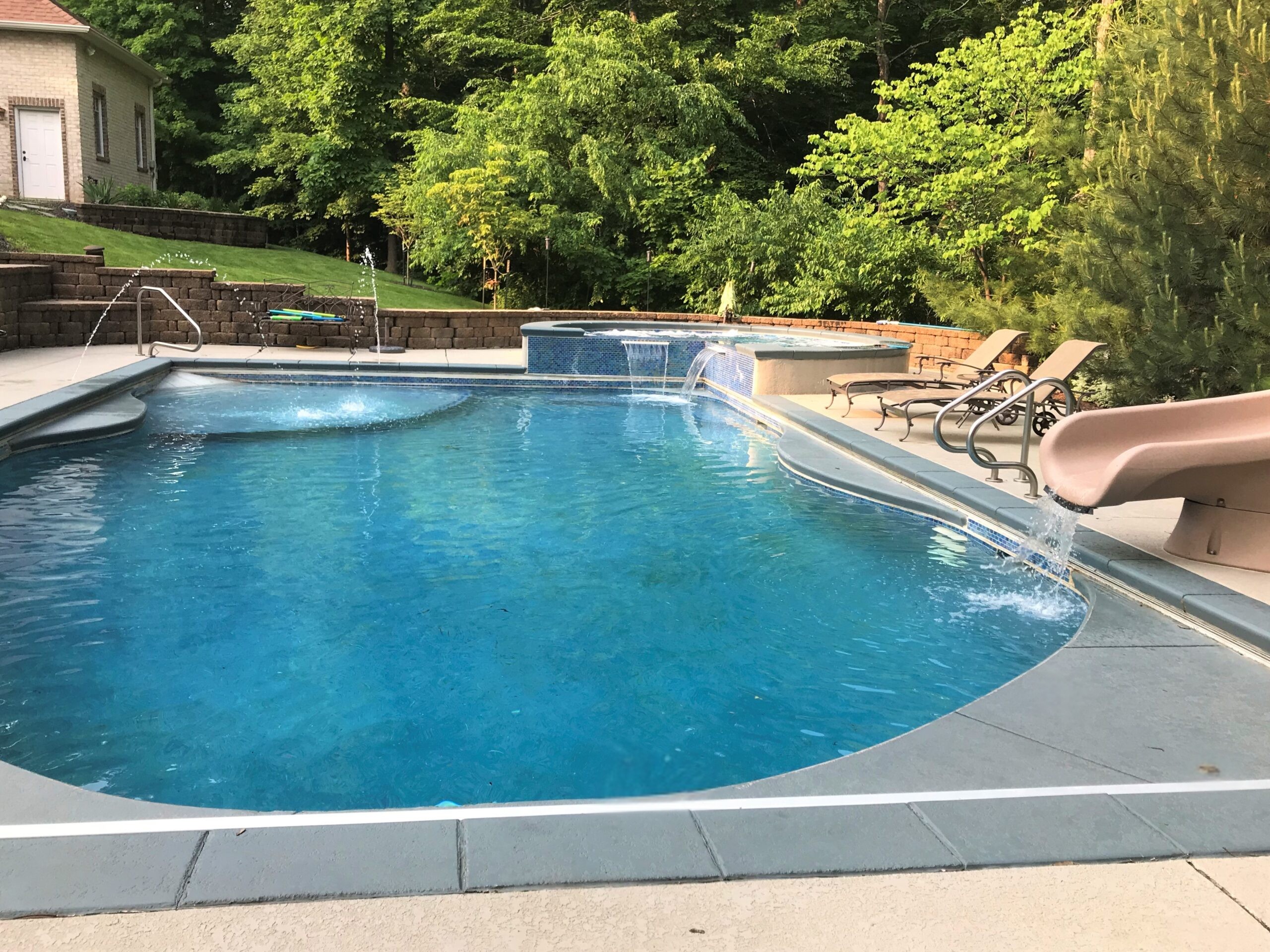 Pool service visit and on site testing