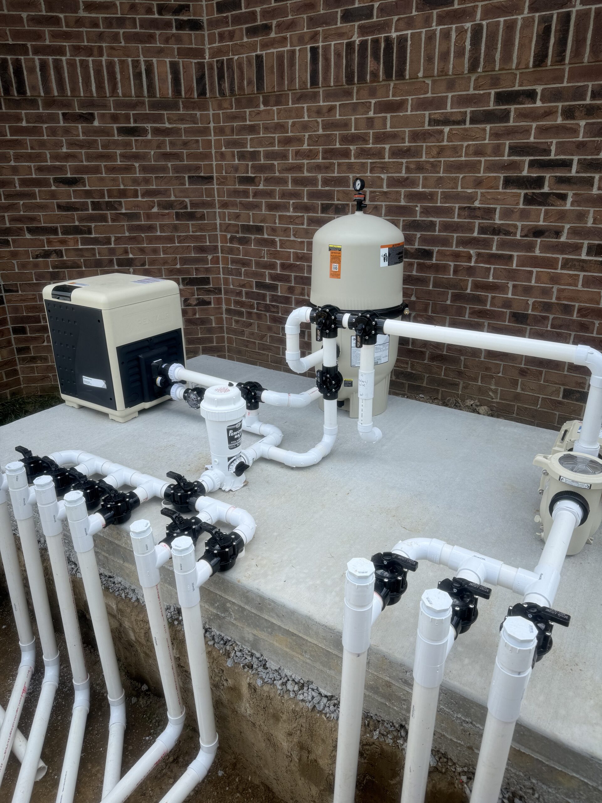 Pool heater equipment pad