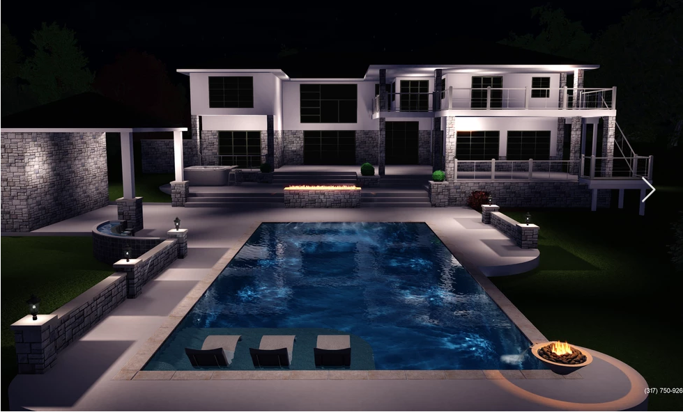 Pool design layout drawing