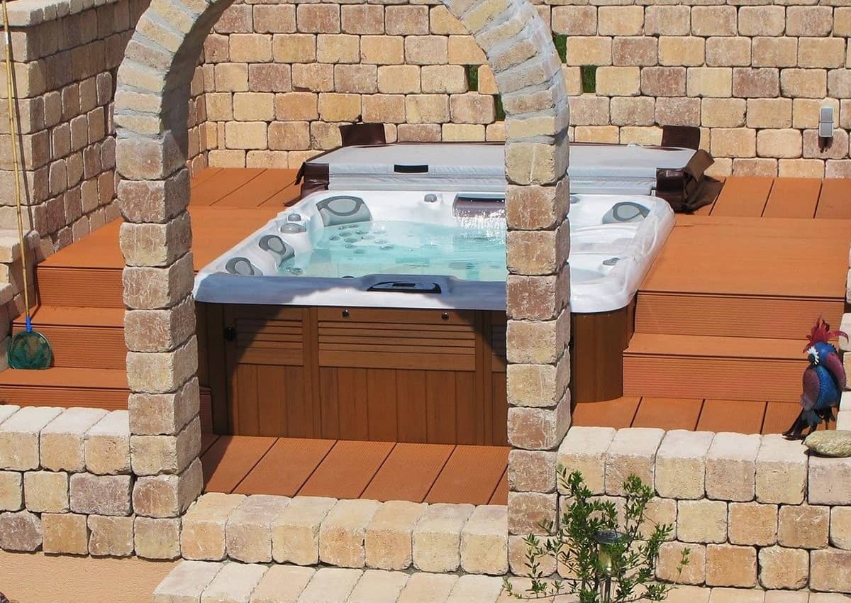 Sundance Spas backyard installation