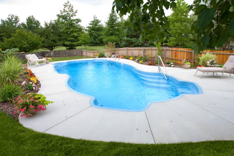 In-ground fiberglass pool installation Lafayette Indiana